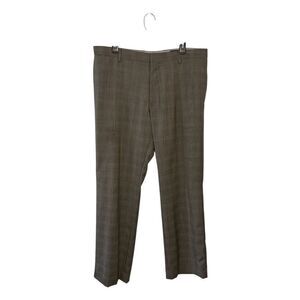 Banana Republic Classic Fit brown plaid wool dress pants - 36/32